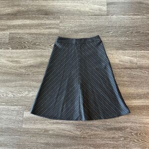 EUC Missoni Italy Wool Chevron A-Line Skirt Gray Stripe US 4 Designer‎ Workwear